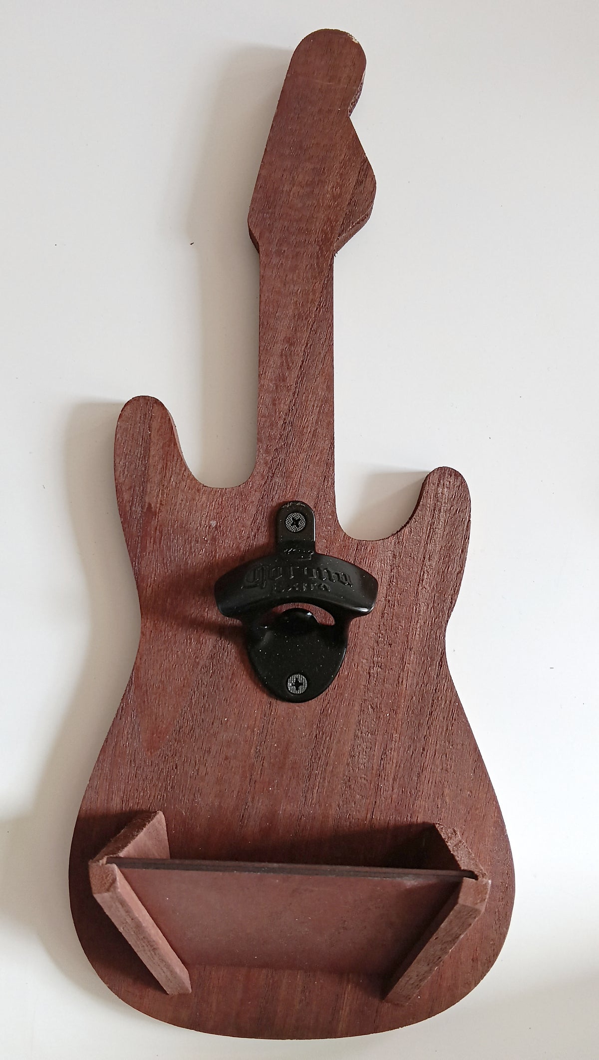 Le Décapsuleur Mural Guitare en Bois (Avec récupérateur)