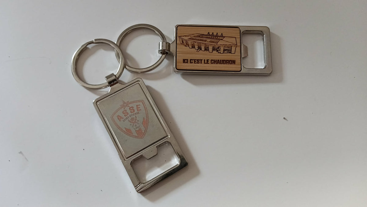 Porte-clé décapsuleur ASSE - modèle rectangle